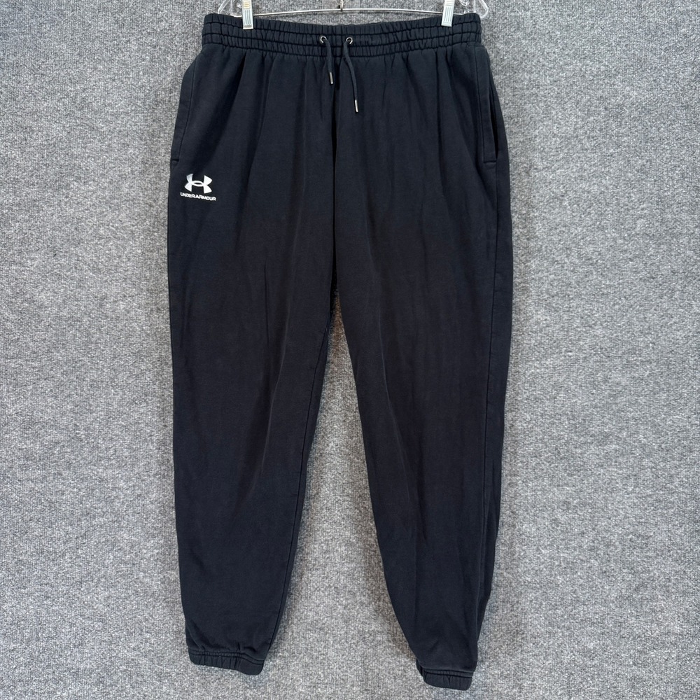 Under Armour Joggers Mens XL Black Fleece Tapered Leg Sweatpants Activewear